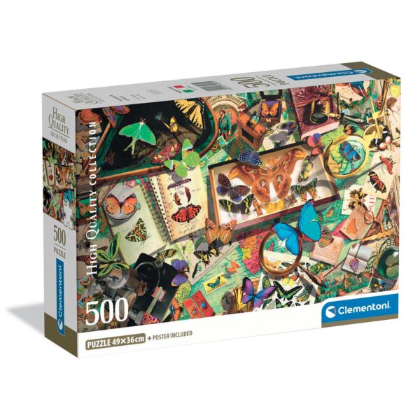 Clementoni Παζλ High Quality Collection Συλλέκτης Πεταλούδων 500 τμχ - Compact Box