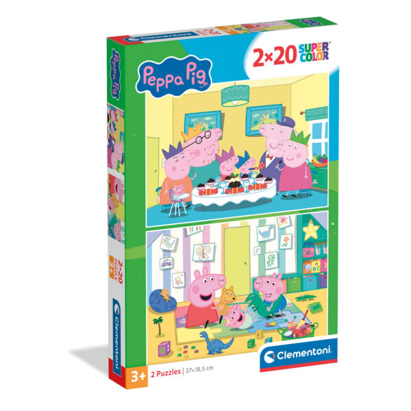 Clementoni Παιδικό Παζλ Super Color Peppa Pig 2x20 τμχ